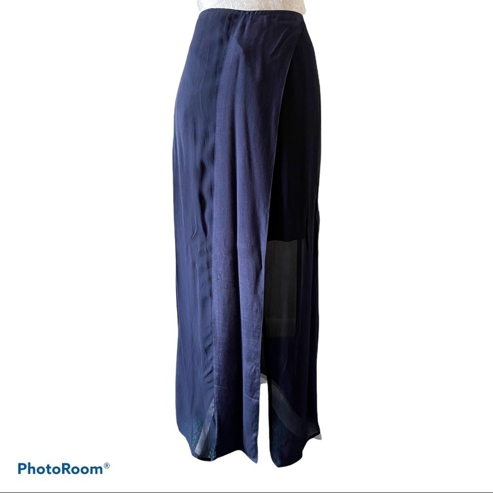 NU Denmark navy blue maxi skirt S